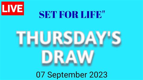set for life draw time|Watch The Latest Set For Life Draw .
